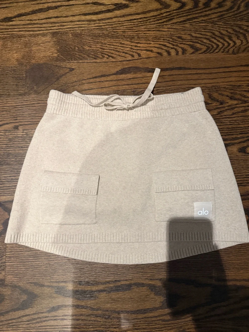 ALO Yoga Knit Drawstring Pocket Mini Skirt